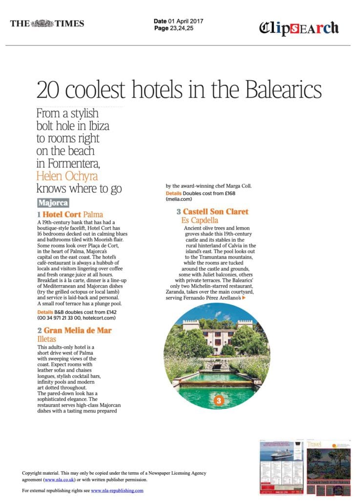 the times coolest hotels in the balearics april 2017
